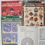 Plastic Canvas Needlepoint Christmas Project Booklets - Set of 4