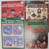 Plastic Canvas Needlepoint Christmas Project Booklets - Set of 4
