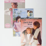 Leisure Arts Vest Knitting Leaflets - Set of 3