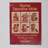 Charted Decorative Initials Cross Stitch Pattern Booklet