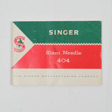 Singer Slant Needle 404 Manual
