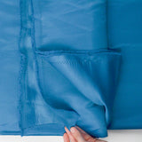 Blue Polyester Thick Satiny Woven Fabric - 58" x 192"