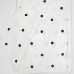 Black Dot Print Semi-Sheer Nylon Grosgrain Woven Fabric - 60" x 152"