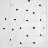 Black Dot Print Semi-Sheer Nylon Grosgrain Woven Fabric - 60" x 152"