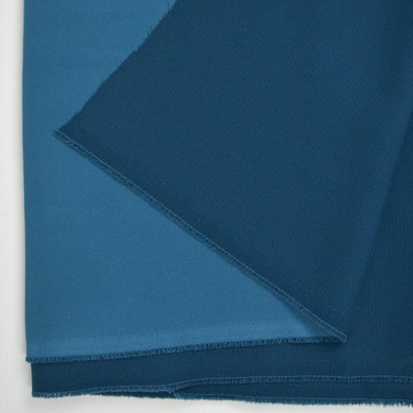 Dark Teal Diagonal Stripe Crepey Synthetic Knit Fabric - 56" x 84"