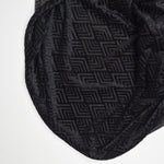 Black Geometric Burnout Velvet Knit Fabric - 64" x 82"