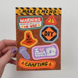 Make & Mend Tool Vinyl Sticker Sheet