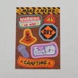Make & Mend Tool Vinyl Sticker Sheet