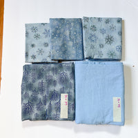 Winter Print Quilting Weight Woven + Flannel Fabric Bundle