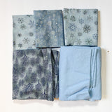 Winter Print Quilting Weight Woven + Flannel Fabric Bundle