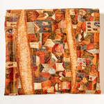Earth Tones Abstract Building Quilting Weight Woven Fabric - 44" x 62"