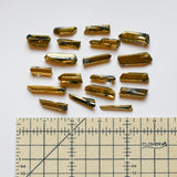 Gold Sea Glass - Set of 19