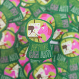 "Anyone Can Art!" Creative Horse Vinyl Sticker