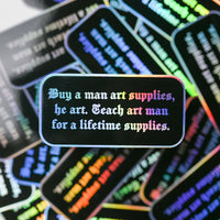 Buy A Man Art Supplies Vinyl Holographic Sticker