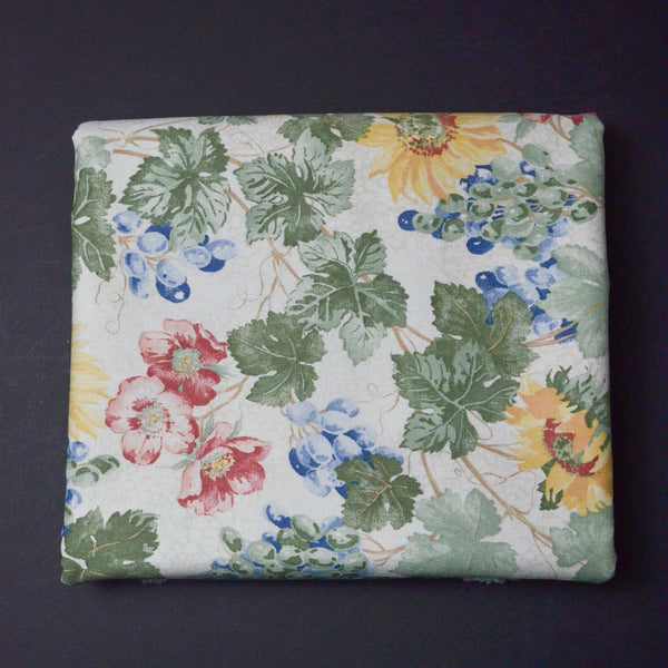 Floral Print Cotton Canvas Woven Fabric - 56" x 116" Default Title