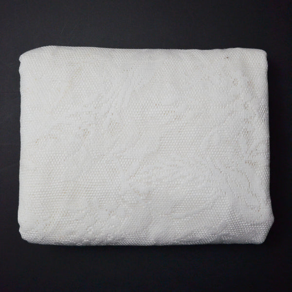 White Floral Net Lace Fabric - 60" x 192" Default Title