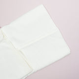 White Silky Dotted Jacquard Woven Fabric - 44" x 98" Default Title