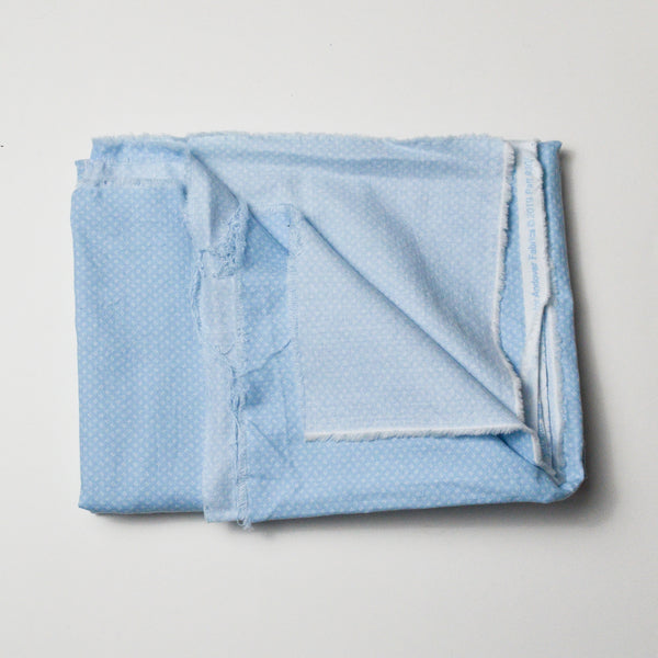 Light Blue Hatched Quilting Weight Fabric 42" x 61" Make & Mend