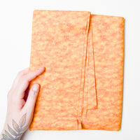 Orange Textured Print Quilting Weight Woven Fabric - 44" x 84" Default Title
