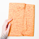 Orange Textured Print Quilting Weight Woven Fabric - 44" x 84" Default Title