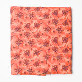 Orange + Red Botanical Print Quilting Weight Woven - 44" x 100" Default Title