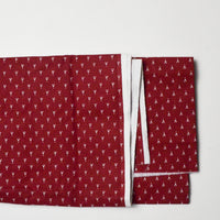 Brick Red + White Print Stiff Woven Fabric - 31" x 48" Default Title