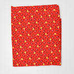 Red + Yellow Apple Print Quilting Weight Woven Fabric - 40" x 50" Default Title