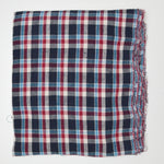 Blue + Red Plaid Midweight Woven Fabric - 16" x 128" Default Title