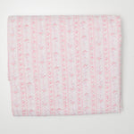 Light Pink Floral Striped Seersucker Puckered Woven Fabric - 46" x 72" Default Title