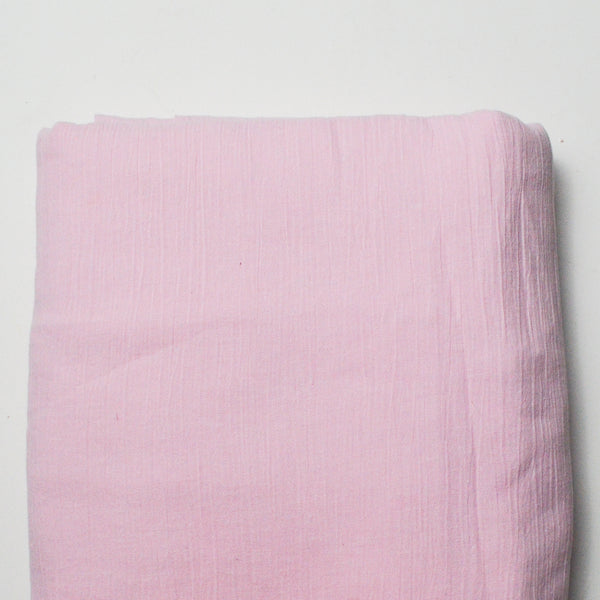 Light Pink Semi-Sheer Crinkled Gauze Woven Fabric - 58" x 116" Default Title