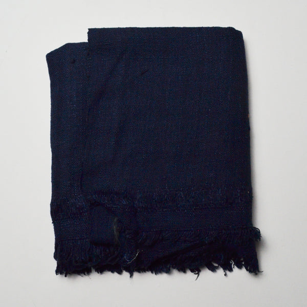 Dark Blue Open-Weave Stripe Woven Fabric - 36" x 50" Default Title