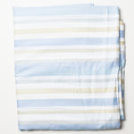 Blue, Beige + White Striped Lightweight Woven Fabric - 44" x 132" Default Title