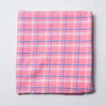 Pink Plaid Shirt Weight Woven Fabric- 36" x 62" Default Title