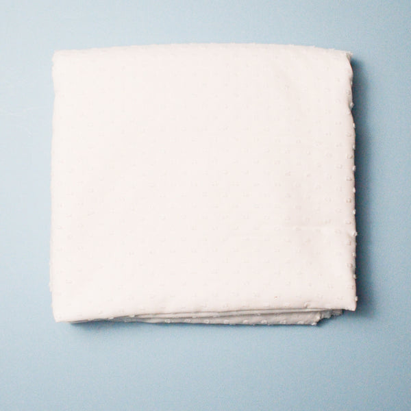 Sheer White Swiss Dot Woven Fabric - 58" x 148"