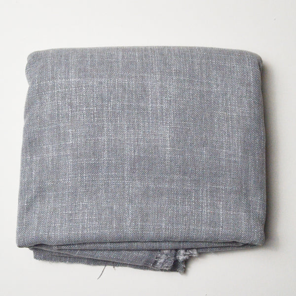 Gray Thick Linen-Like Woven Fabric - 56" x 76"