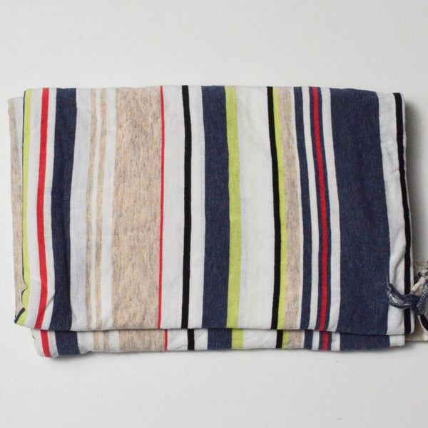 Colorful Striped Lightweight Stretchy Knit Fabric - 32" x 60"