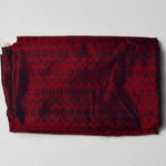 Red + Black Diamond Patterned Silky Cross-Colored Woven Fabric - 42" x 112"