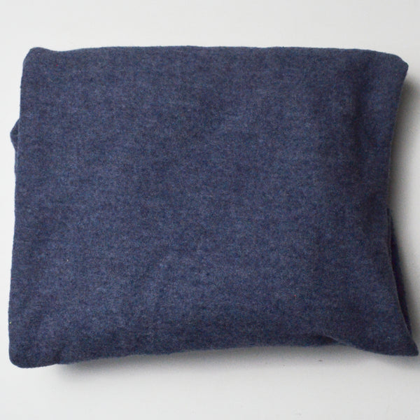 Blue-Gray Brushed Fleece Knit Fabric - 62" x 72"