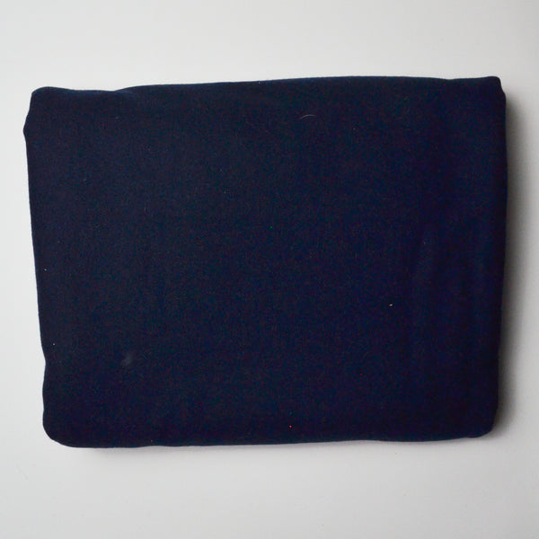 56 Dark Blue 100% Wool Heavy Woven Fabric By the Half Yard