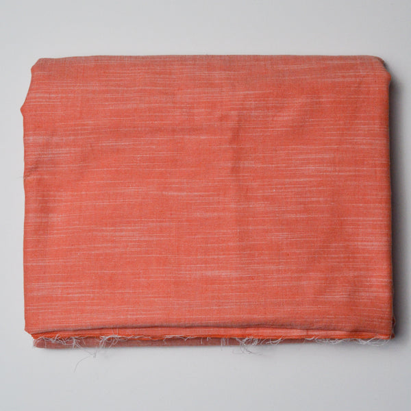 Coral Orange Nubby Lightweight Woven Fabric - 58" x 104"