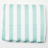 Teal + White Striped Woven Upholstery Fabric - 60" x 140"
