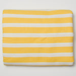 Yellow + White Striped Twill-Woven Canvas Fabric - 38" x 92"