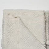 Off-White Embossed Texture Woven Upholstery Fabric - 48" x 56"