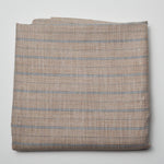 Light Brown + Blue Linen-Like Woven Suiting Fabric - 60" x 74"