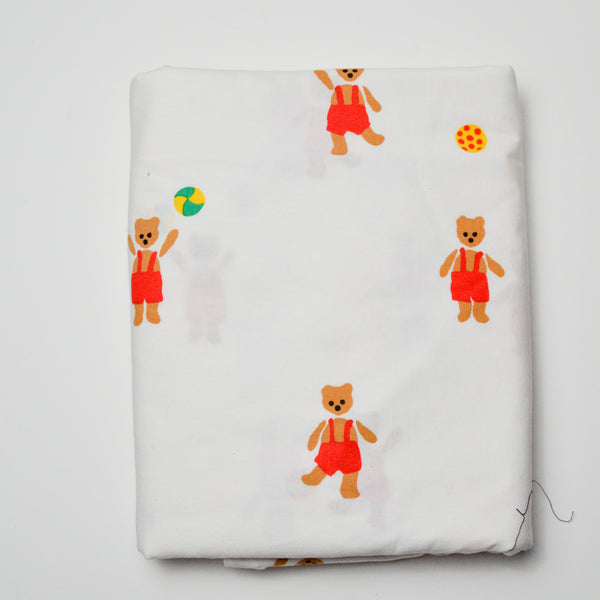 Sporty Bears Vintage Woven Sheeting Fabric - 44" x 144"