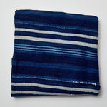 Indigo Striped Woven Pieced Fabric - 44" x 60"