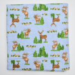 Deer Print Flannel Woven Fabric - 43" x 60"