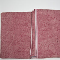 Maroon Paisley Synthetic Woven Fabric - 95" x 100"