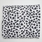 Black + White Spotted Fabric with Nap - 60" x 108"