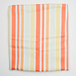 Orange, Green + Yellow Striped Woven Fabric with Slight Stretch - 54" x 56"